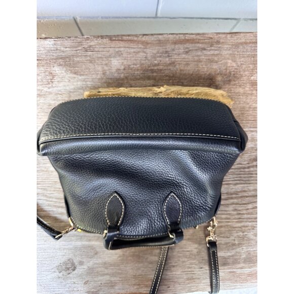 Dooney & Bourke Black Pebble Leather Satchel Crossbody Bag Top Handle Purse - Picture 7 of 10